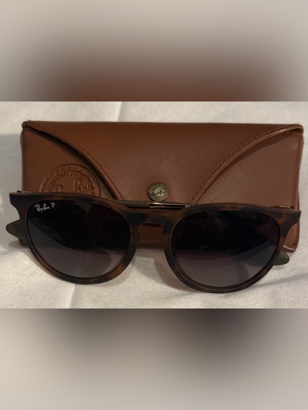 Ray-Ban Erika Women's Tortoiseshell Frame Sunglasses with Brown Gradient Lenses